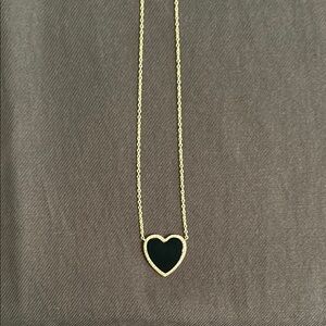 Elegant Black Heart Pendant Necklace